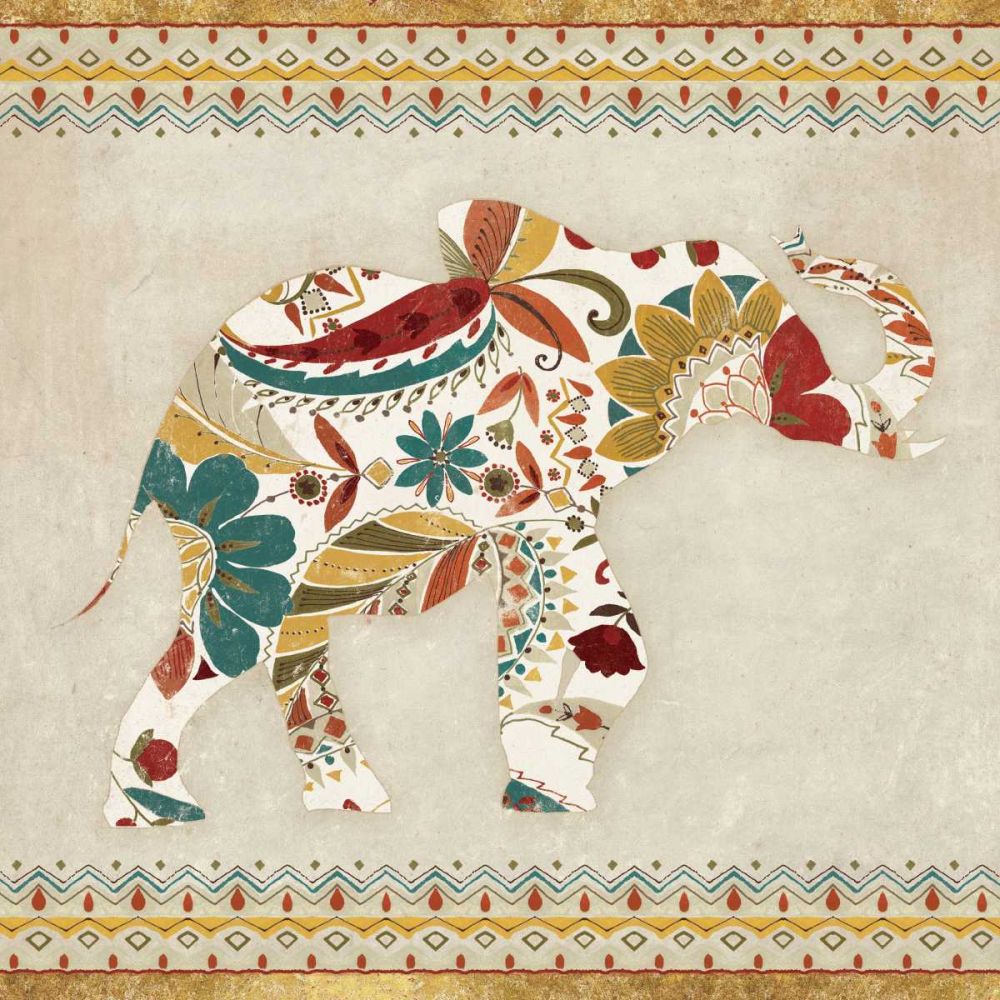 Boho Elephant I  art print by Wild Apple Portfolio for $57.95 CAD