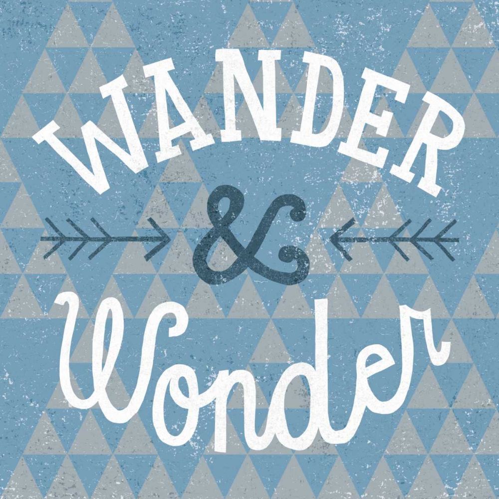 Mod Triangles Wander and Wonder Blue art print by Michael Mullan for $57.95 CAD