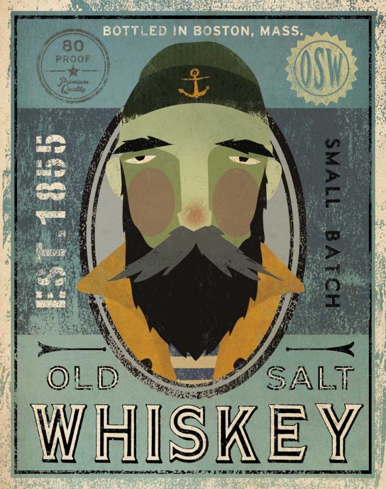 Fisherman V Old Salt Whiskey art print by Ryan Fowler for $57.95 CAD