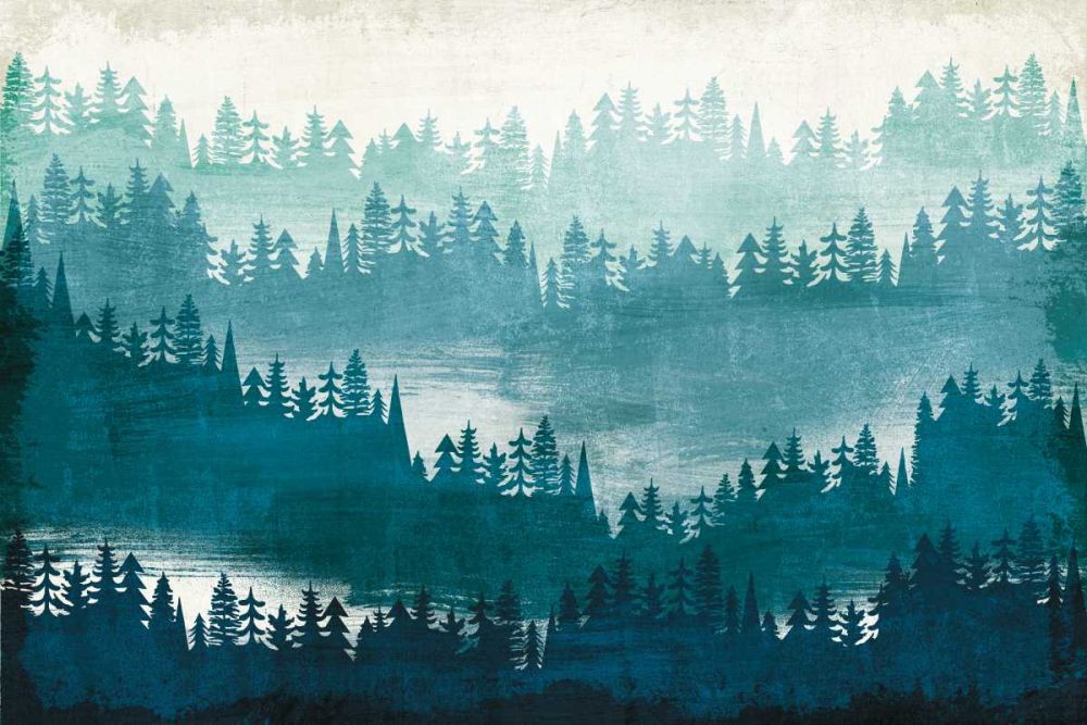 Mountainscape Blue art print by Michael Mullan for $57.95 CAD