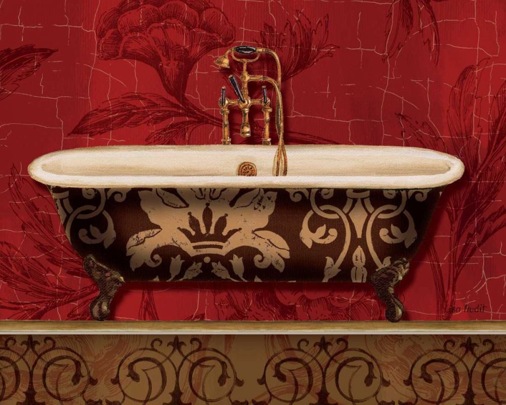Royal Red Bath I art print by Lisa Audit for $57.95 CAD
