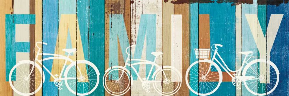 Beachscape Bicycle Family art print by Michael Mullan for $57.95 CAD