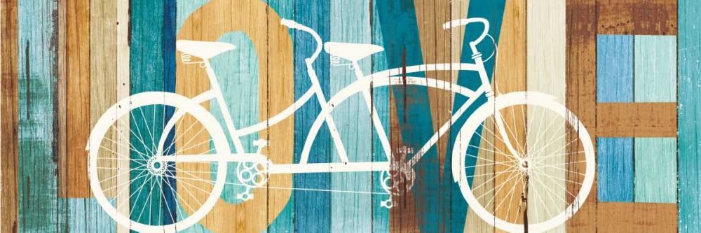 Beachscape Tandem Bicycle Love art print by Michael Mullan for $57.95 CAD