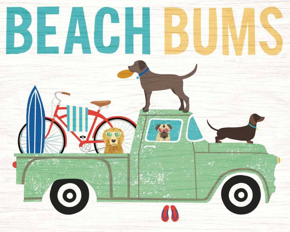 Beach Bums Truck I art print by Michael Mullan for $57.95 CAD