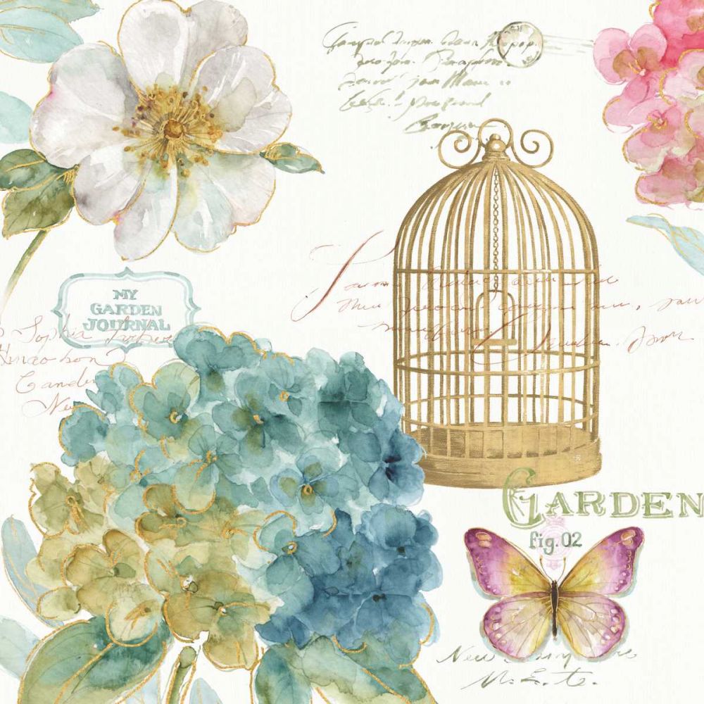 Rainbow Seeds Floral Birdcage III art print by Lisa Audit for $57.95 CAD