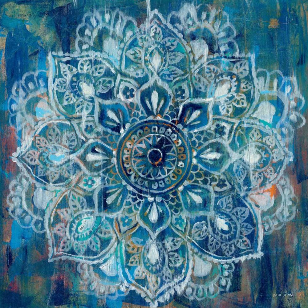 Mandala in Blue II art print by Danhui Nai for $57.95 CAD