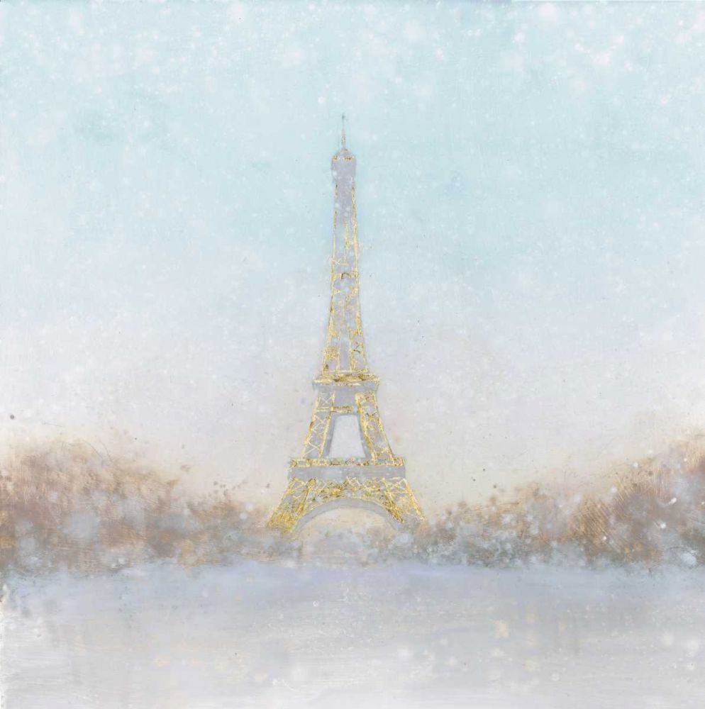 Eiffel Romance no Couple Turquoise art print by Marco Fabiano for $57.95 CAD