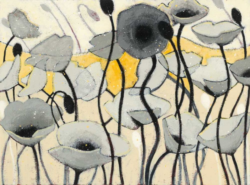 Snow Day Gray Flower art print by Shirley Novak for $57.95 CAD