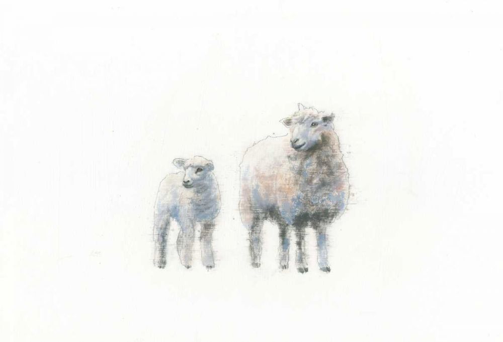 Sheep and Lamb art print by Emily Adams for $57.95 CAD
