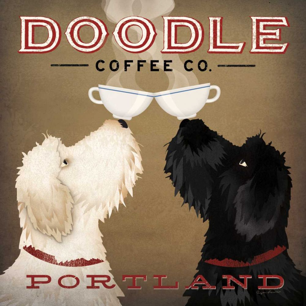 Doodle Coffee Double IV Portland art print by Ryan Fowler for $57.95 CAD