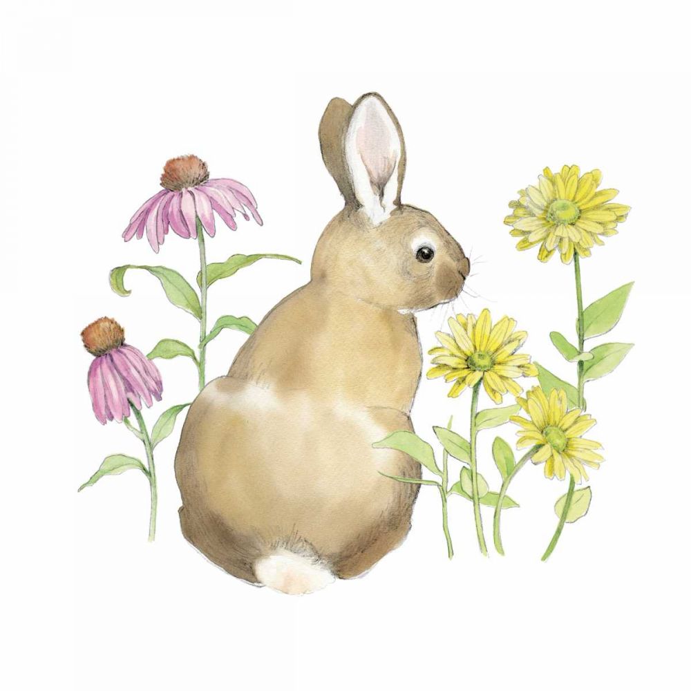 Wildflower Bunnies I Sq art print by Beth Grove for $57.95 CAD