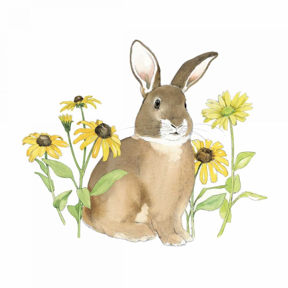 Wildflower Bunnies III Sq art print by Beth Grove for $57.95 CAD