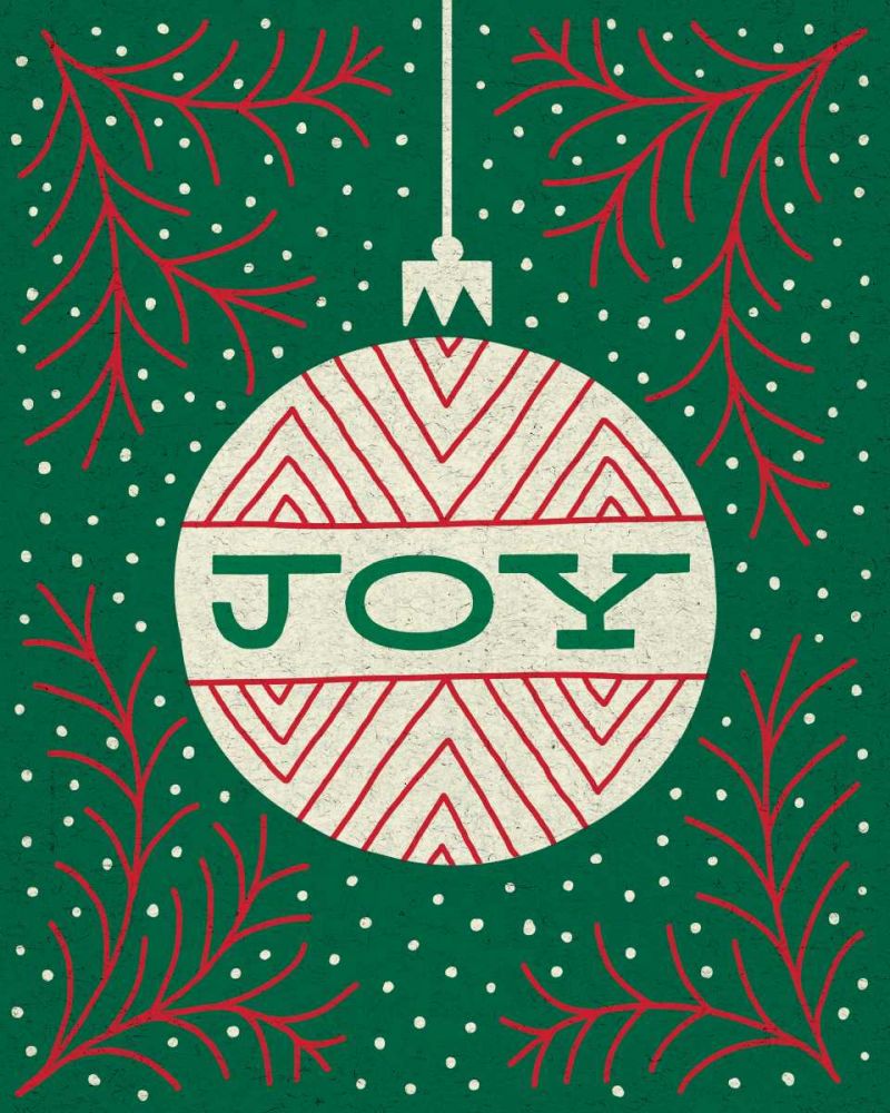 Jolly Holiday Ornaments Joy art print by Michael Mullan for $57.95 CAD
