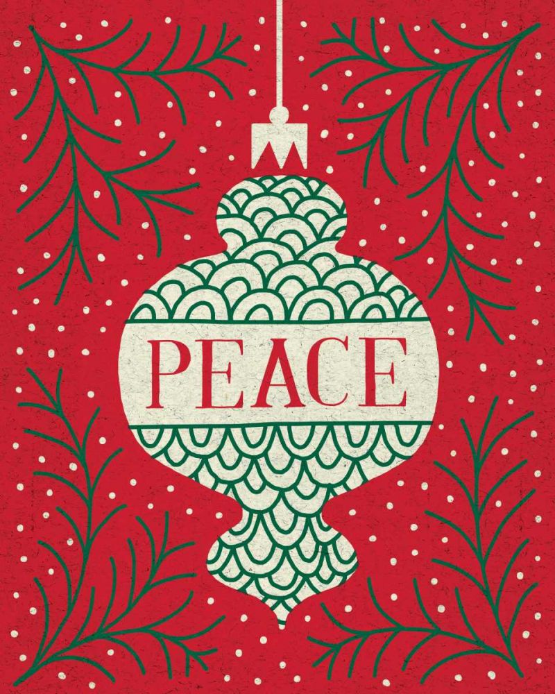 Jolly Holiday Ornaments Peace art print by Michael Mullan for $57.95 CAD