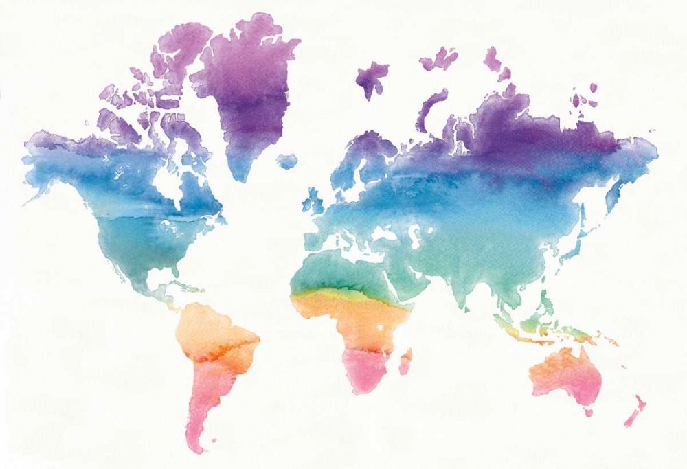 Watercolor World art print by Mike Schick for $57.95 CAD