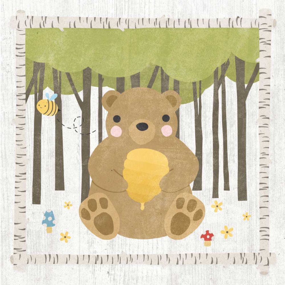 Woodland Hideaway Bear art print by Moira Hershey for $57.95 CAD