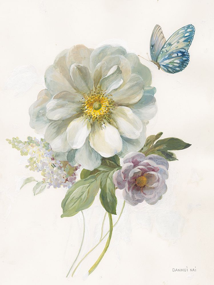 Textile Floral IV White art print by Danhui Nai for $57.95 CAD