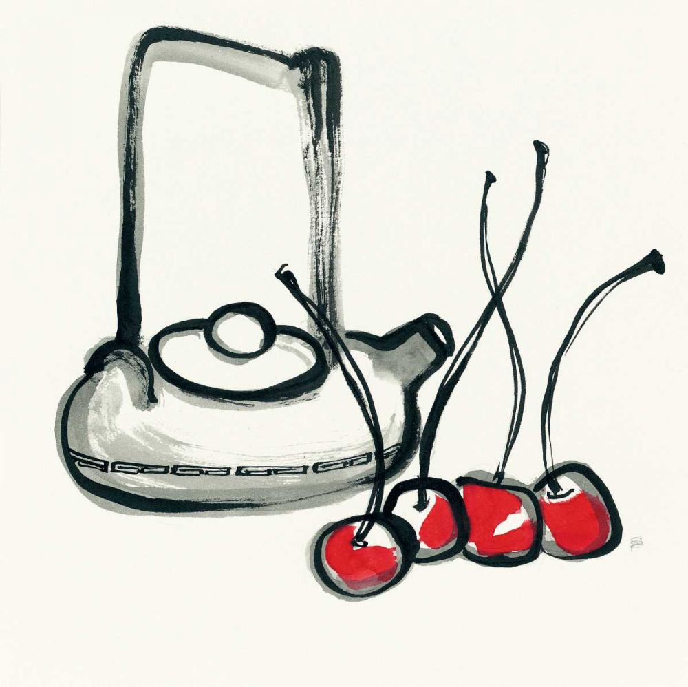 Tea and Cherries art print by Chris Paschke for $57.95 CAD