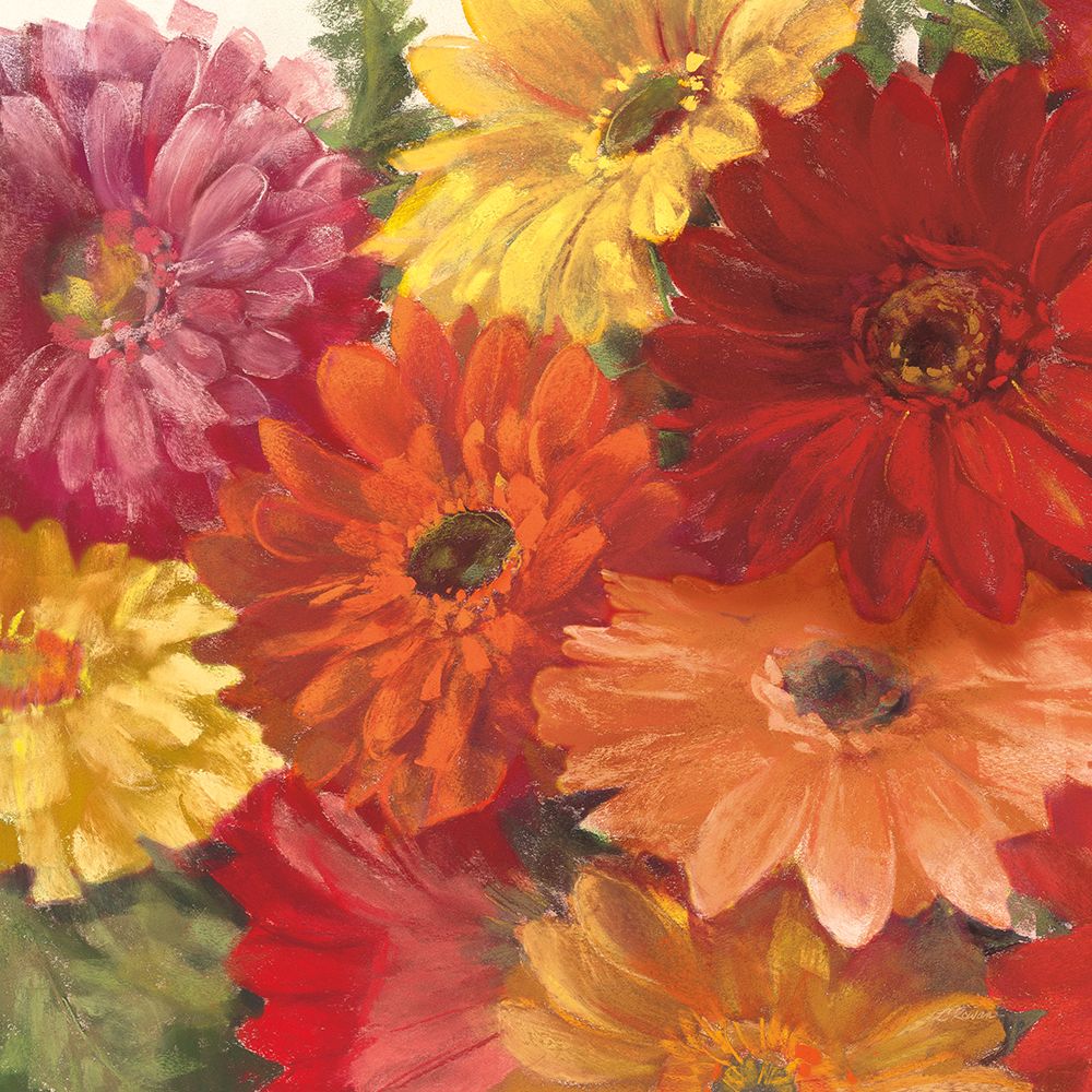 Bountiful Gerberas Square I art print by Carol Rowan for $57.95 CAD