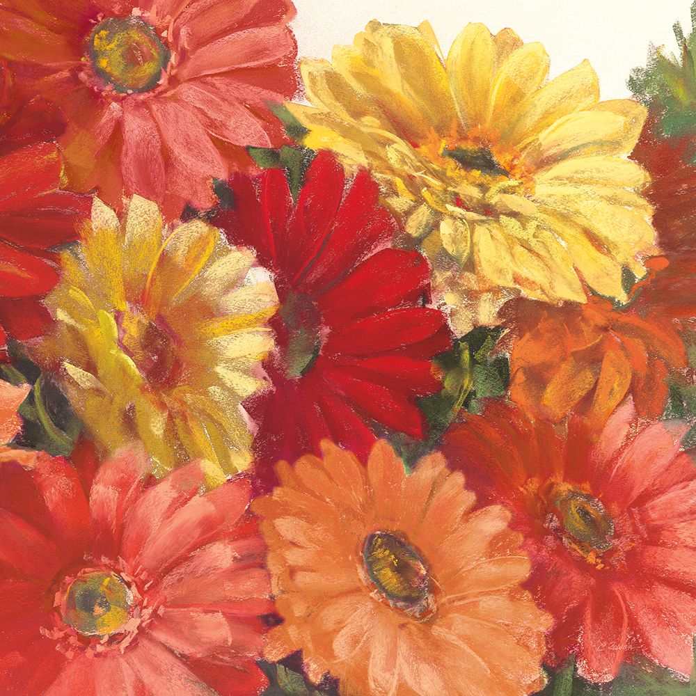Bountiful Gerberas Square II art print by Carol Rowan for $57.95 CAD