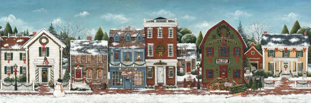 Christmas Village Crop art print by David Carter Brown for $57.95 CAD