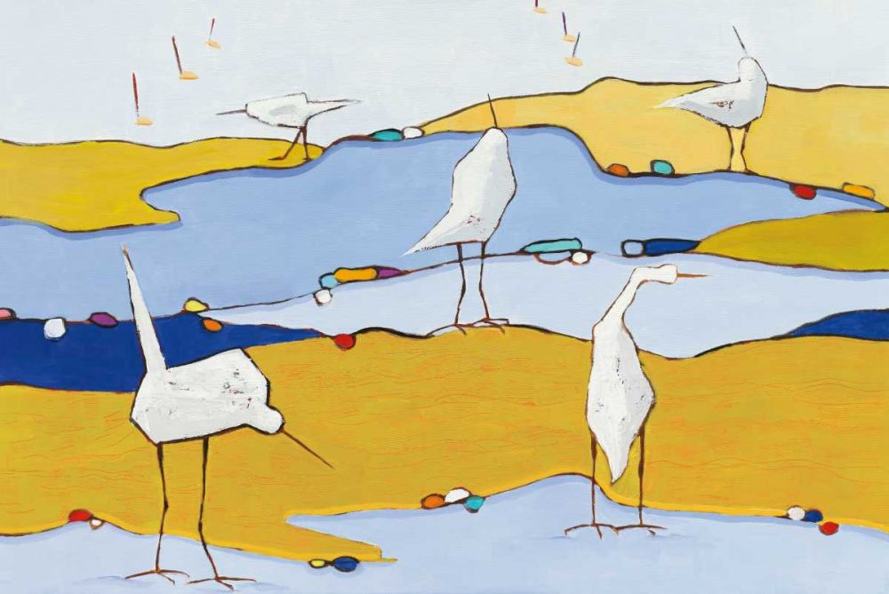 Marsh Egrets VI art print by Phyllis Adams for $57.95 CAD