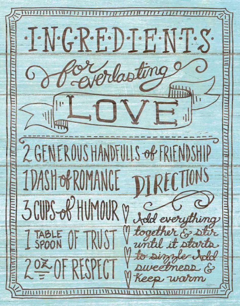 Ingredients for Life III Blue art print by Mary Urban for $57.95 CAD