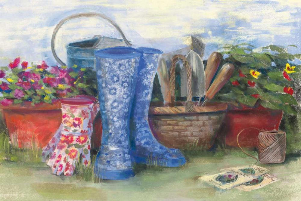 Gardeners Still Life with Boots art print by Carol Rowan for $57.95 CAD