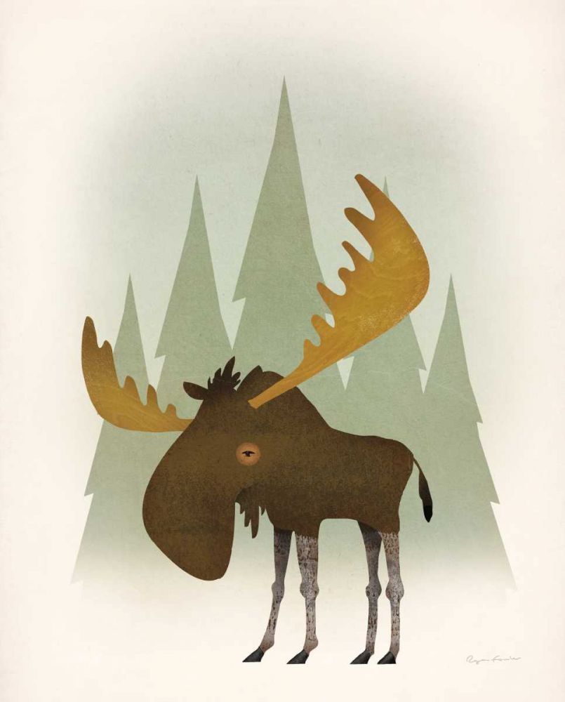 Forest Moose art print by Ryan Fowler for $57.95 CAD
