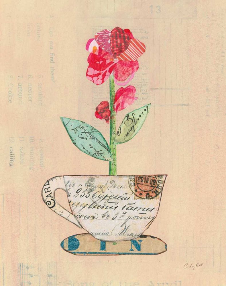 Teacup Floral IV on Print art print by Courtney Prahl for $57.95 CAD