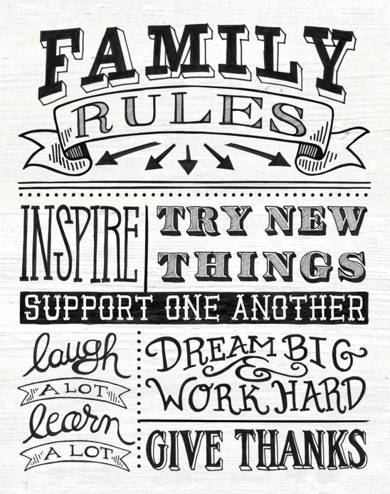Family Rules II art print by Mary Urban for $57.95 CAD