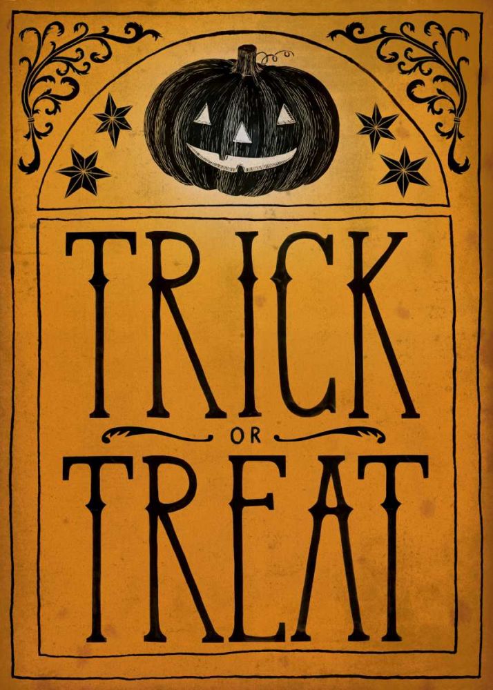 Vintage Halloween Trick or Treat art print by Sara Zieve Miller for $57.95 CAD