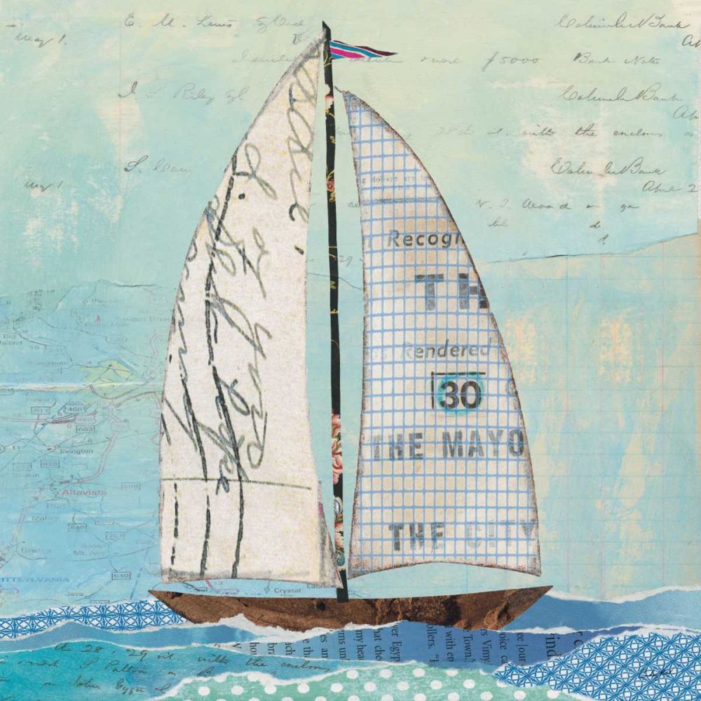 At the Regatta III Sail Sq art print by Courtney Prahl for $57.95 CAD