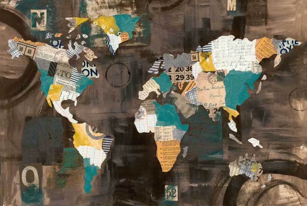 Golden World on Brown art print by Courtney Prahl for $57.95 CAD