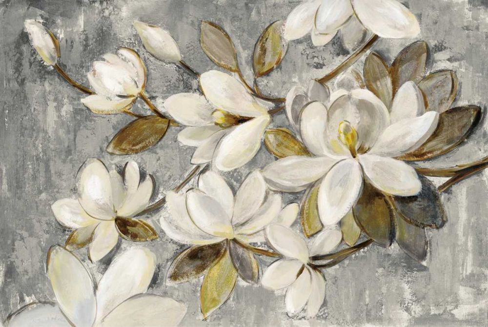 Magnolia Simplicity Neutral Gray art print by Silvia Vassileva for $57.95 CAD