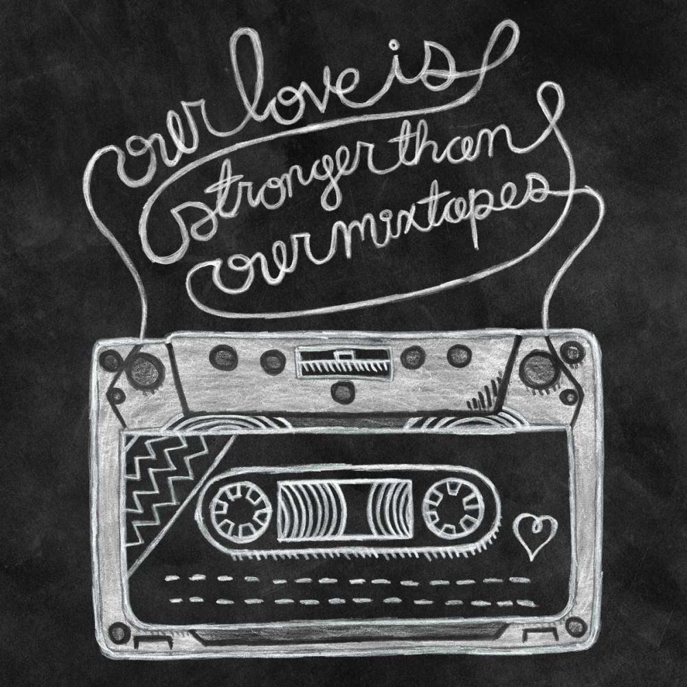 Retro Cassette Chalk art print by Mary Urban for $57.95 CAD