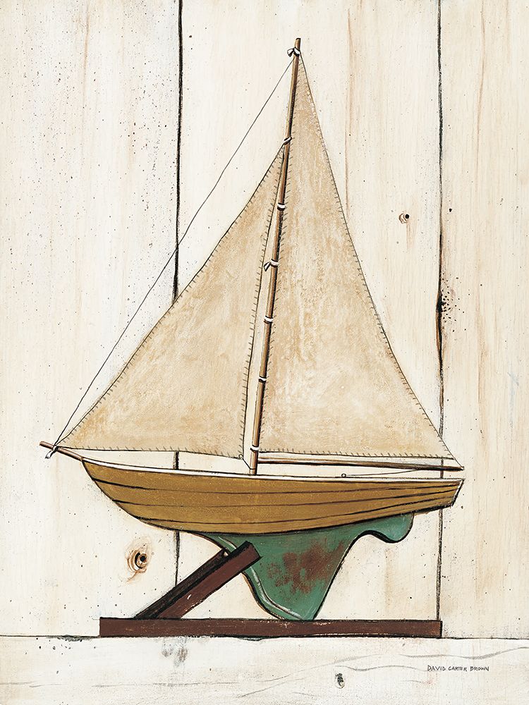 Pond Yacht I art print by David Carter Brown for $57.95 CAD