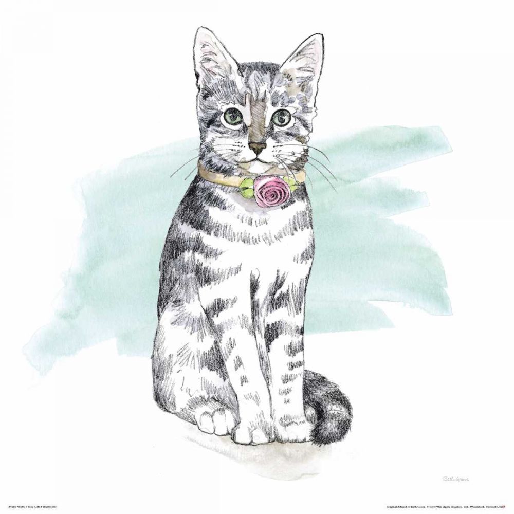 Fancy Cats I Watercolor art print by Beth Grove for $57.95 CAD