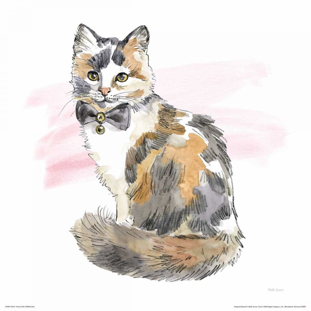 Fancy Cats II Watercolor art print by Beth Grove for $57.95 CAD