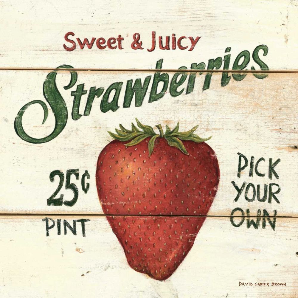 Sweet and Juicy Strawberries art print by David Carter Brown for $57.95 CAD