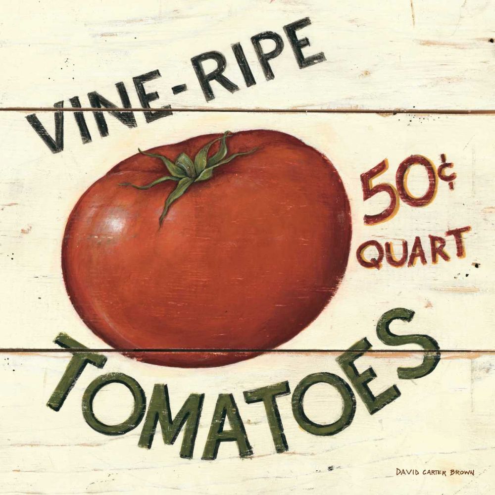 Vine Ripe Tomatoes art print by David Carter Brown for $57.95 CAD