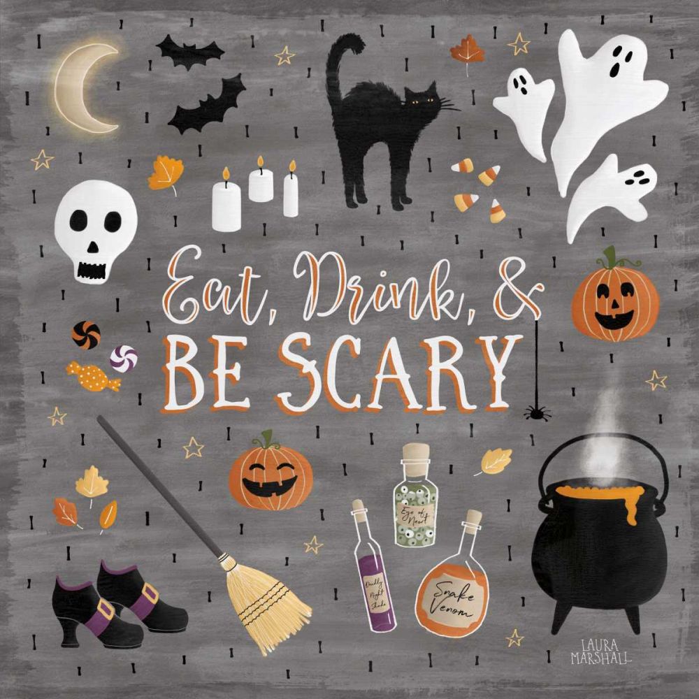 Haunted Halloween I art print by Laura Marshall for $57.95 CAD