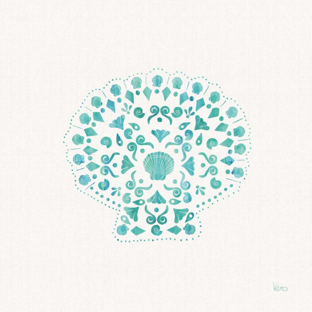 Sea Charms III Teal no Words art print by Veronique Charron for $57.95 CAD