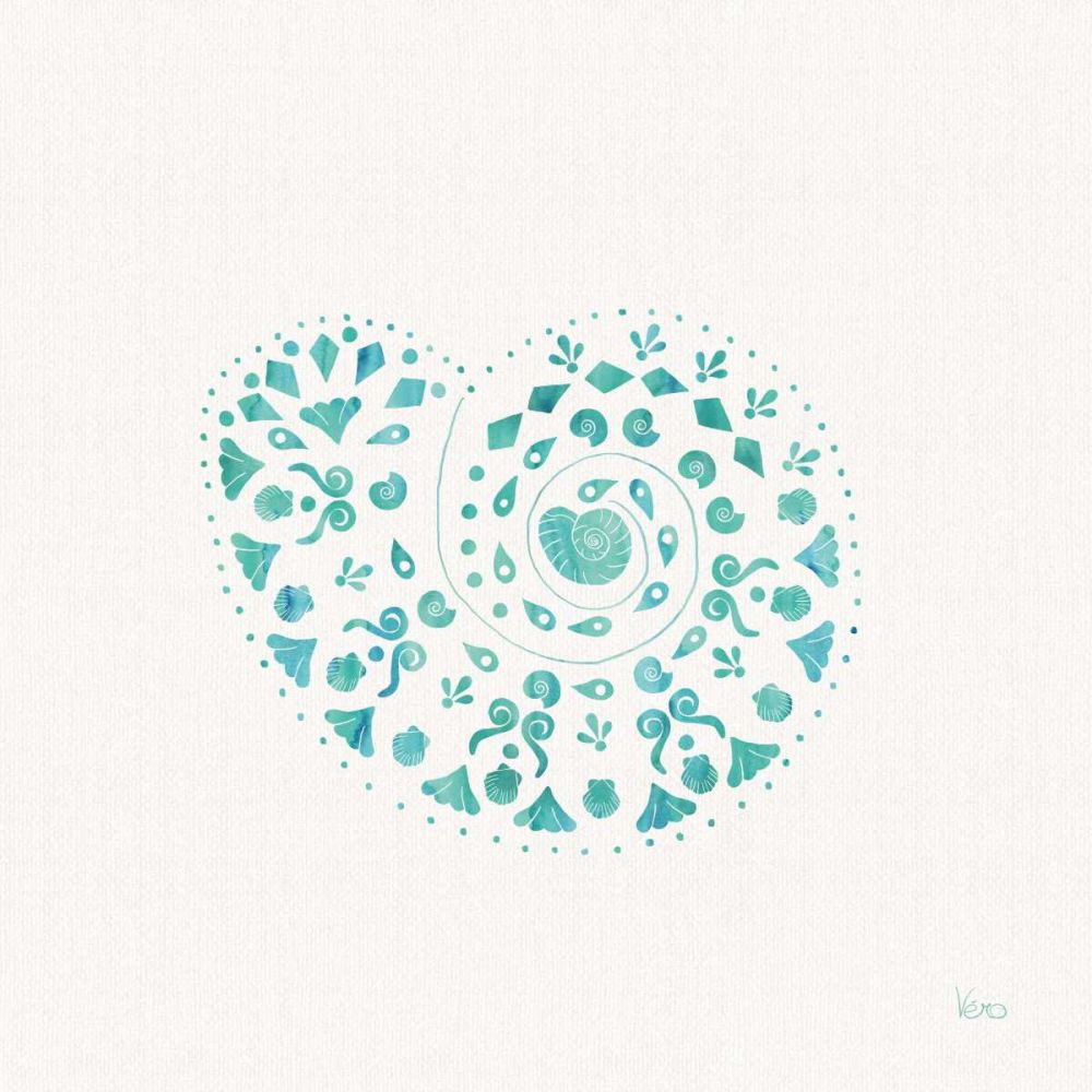 Sea Charms IV Teal no Words art print by Veronique Charron for $57.95 CAD