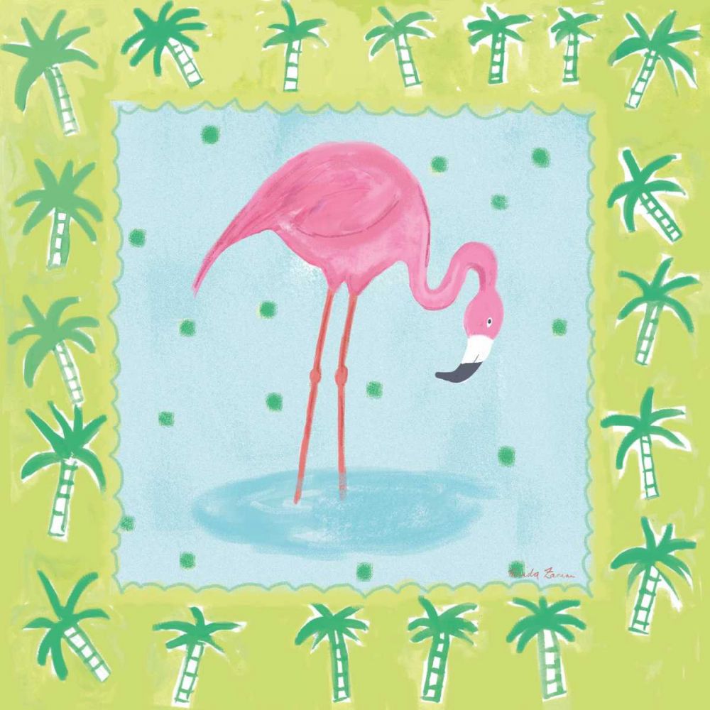 Flamingo Dance III v2 art print by Farida Zaman for $57.95 CAD