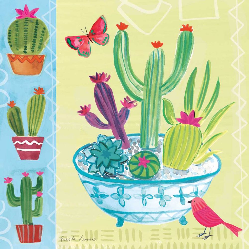 Cacti Garden III art print by Farida Zaman for $63.95 CAD