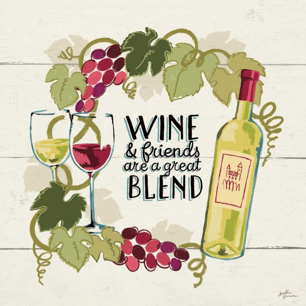 Wine and Friends V art print by Janelle Penner for $57.95 CAD