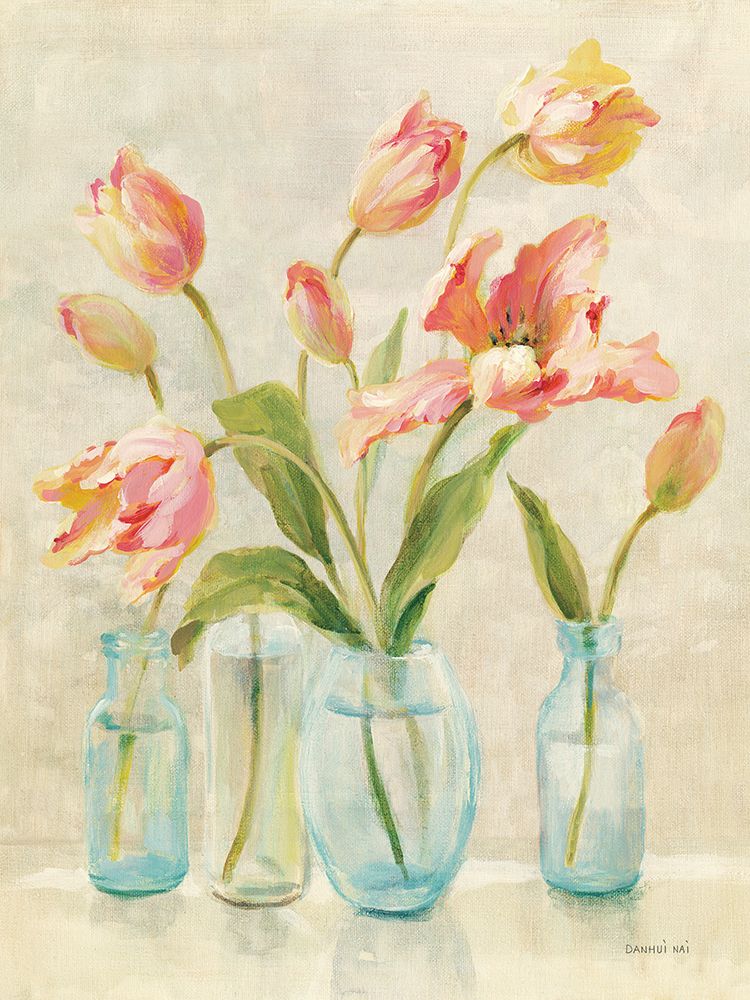 Pink Tulips art print by Danhui Nai for $57.95 CAD