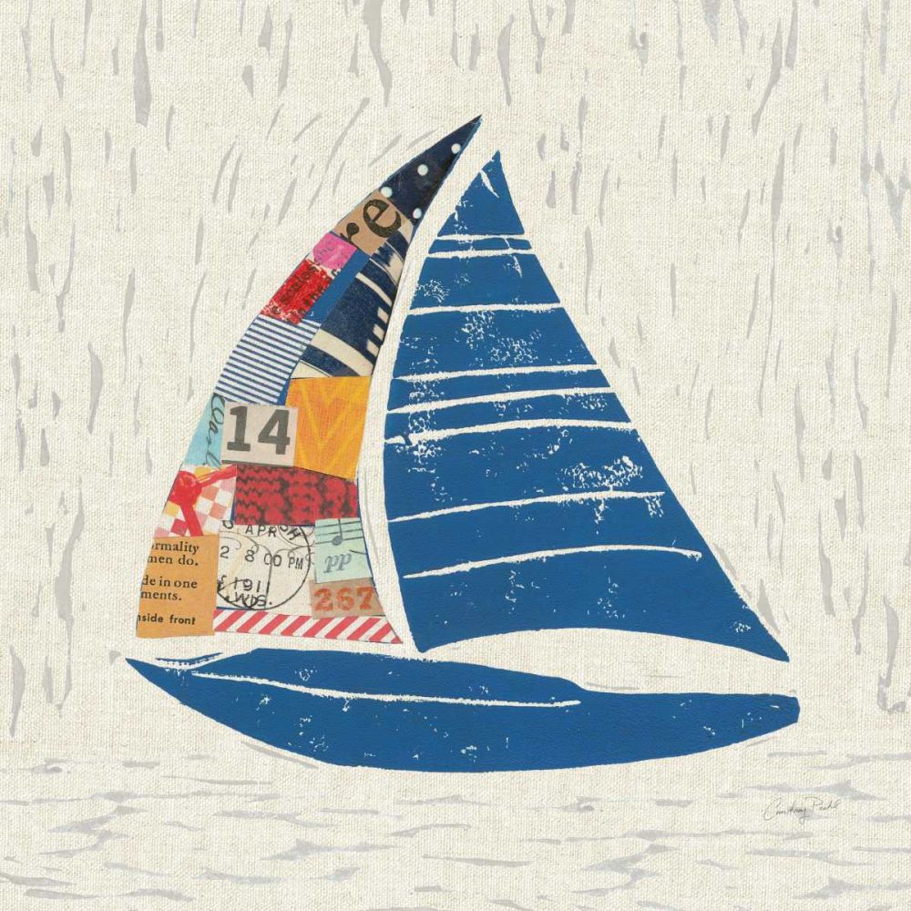Nautical Collage IV on Linen art print by Courtney Prahl for $57.95 CAD