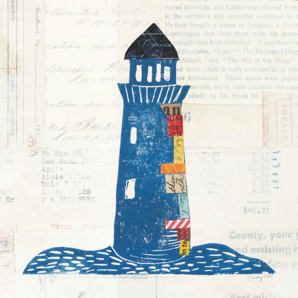 Nautical Collage II on Newsprint art print by Courtney Prahl for $57.95 CAD